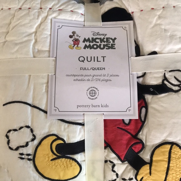 Pottery Barn Kids Disney Mickey Mouse Patchwork Full/Queen Quilt & Shams Set - Picture 6 of 16